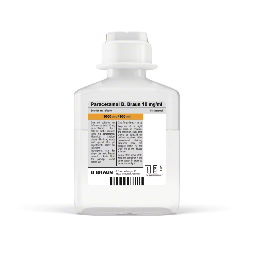 Paracetamol B. Braun 10 mg/ml solution f